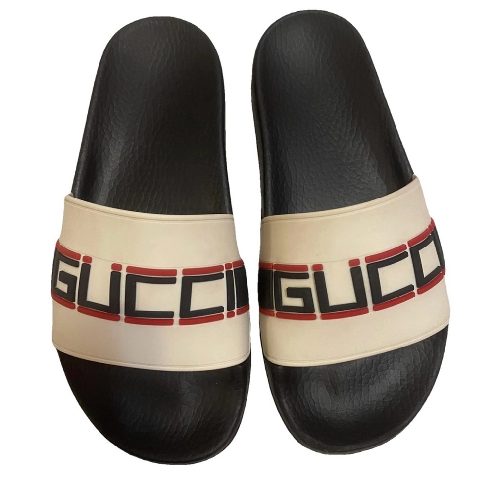 Gucci Black and Cream Slides